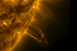 Massive solar plasma ejection captured by the Solar Dynamics Observatory on November 7, 2024