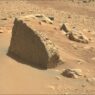 Image of the 'sick jump' geological feature on Mars, captured by NASA's Perseverance rover, showcasing steep slopes and unique rock formations.