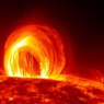 Plasma rain cascading on the Sun’s surface, captured by NASA’s Solar Dynamics Observatory.